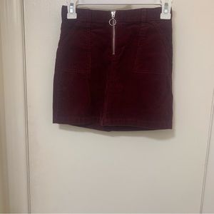 Place Burgundy Corduroy Skirt
